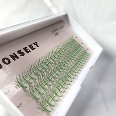 green color individual lashes green color individual lashes